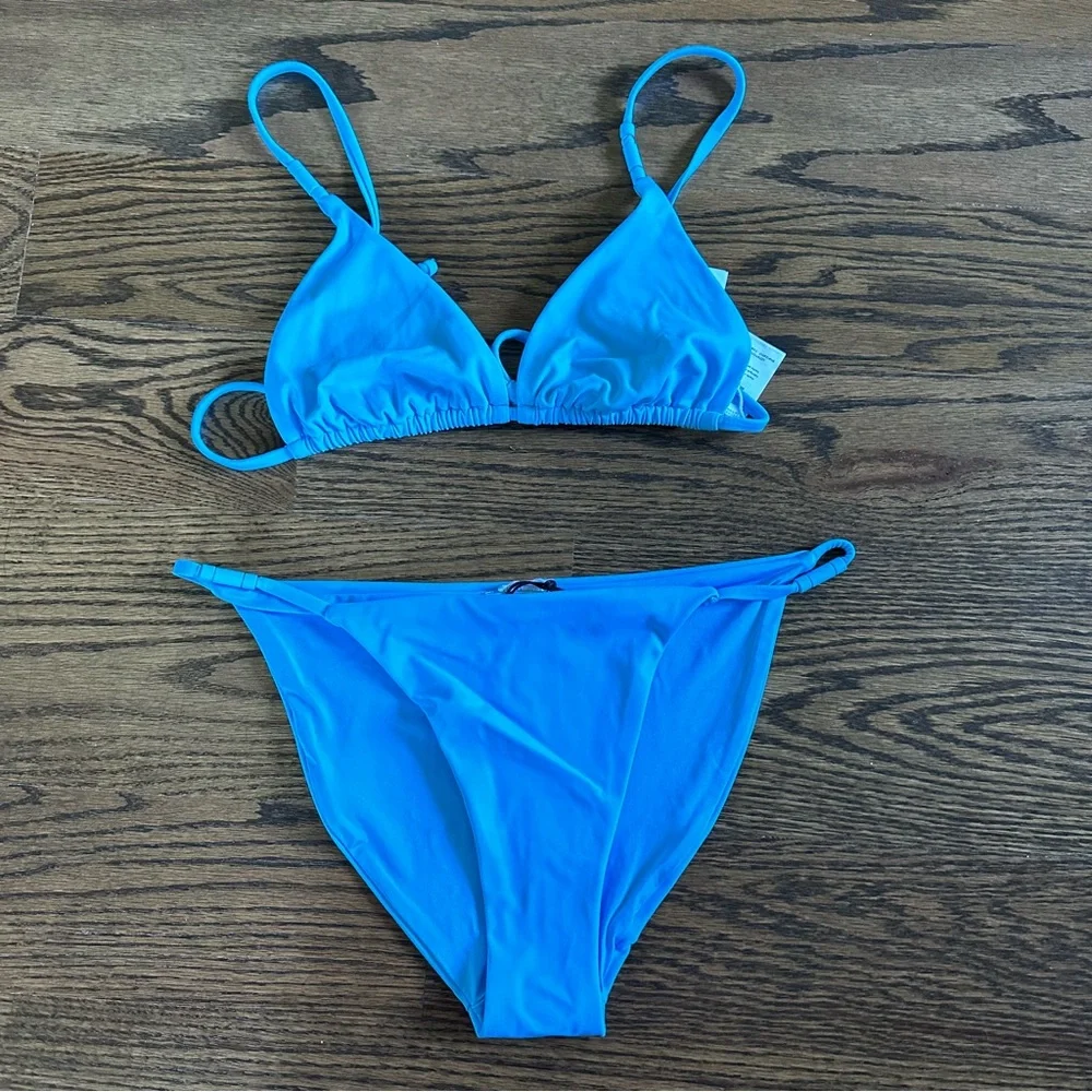 Onia Capri Blue Bikini Set, Alexa Top & Martina Bottom, NWT